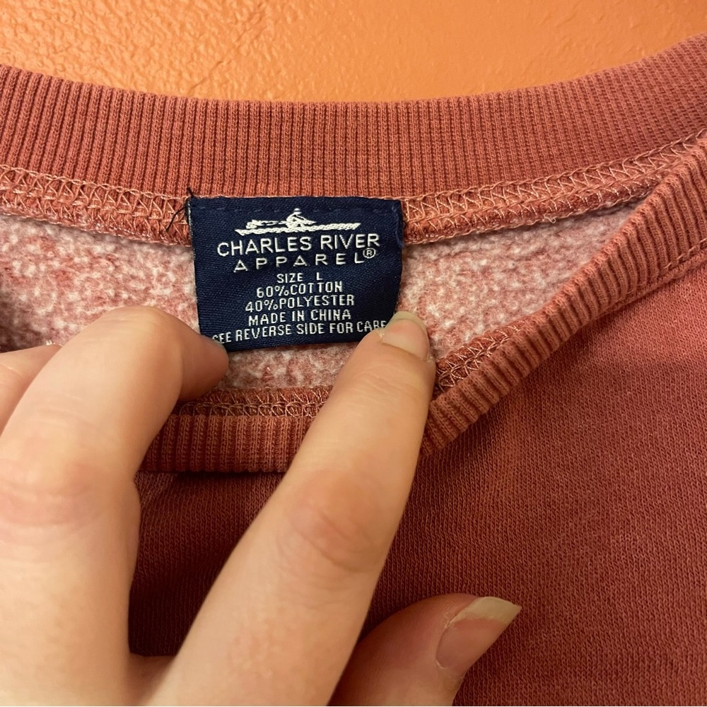 Women's Rust crop Sweatshirt - Picture 3 of 3